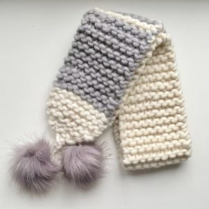 White Kids Scarf