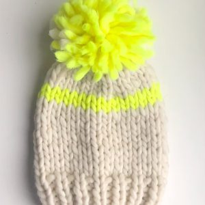 Ivory & Neon Yellow Slouchy Kids